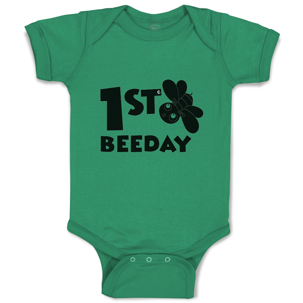Baby Bodysuit First Birthday Bee Day Honey Bee Style A Boy & Girl Baby Clothes - Picture 8 of 21
