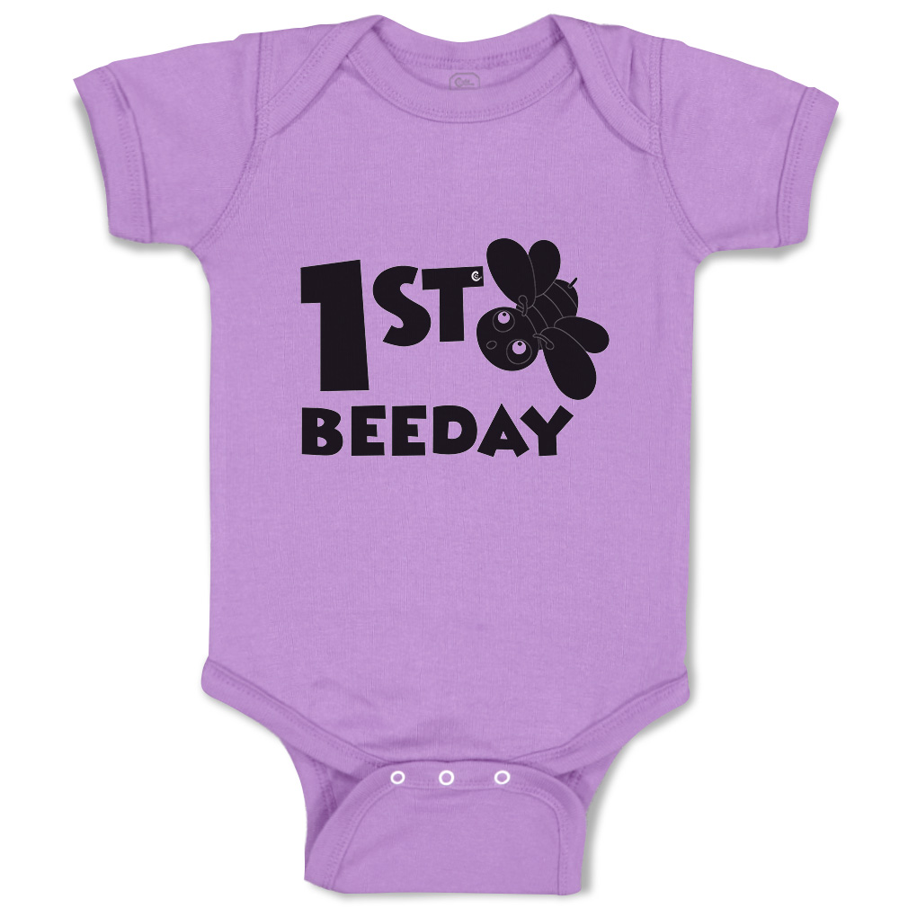 Baby Bodysuit First Birthday Bee Day Honey Bee Style A Boy & Girl Baby Clothes - Picture 9 of 21