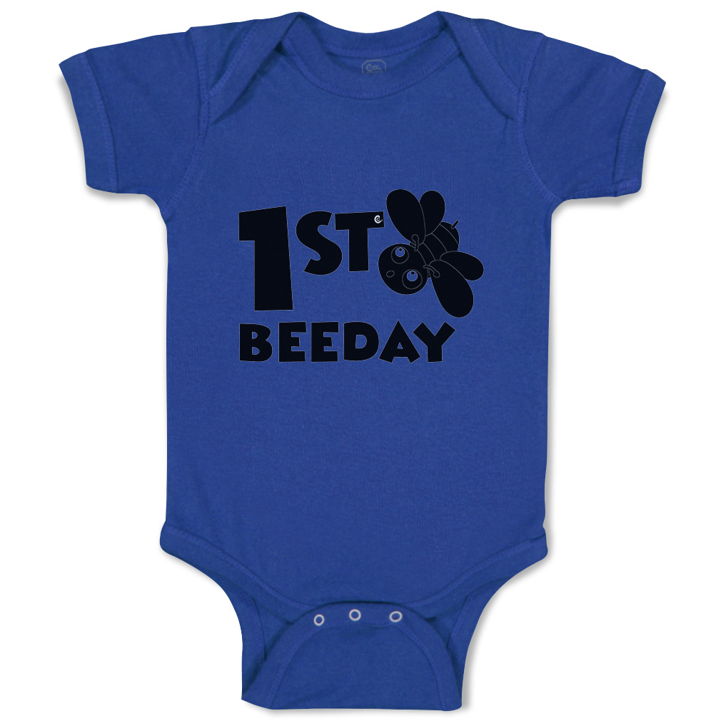Baby Bodysuit First Birthday Bee Day Honey Bee Style A Boy & Girl Baby Clothes - Picture 15 of 21