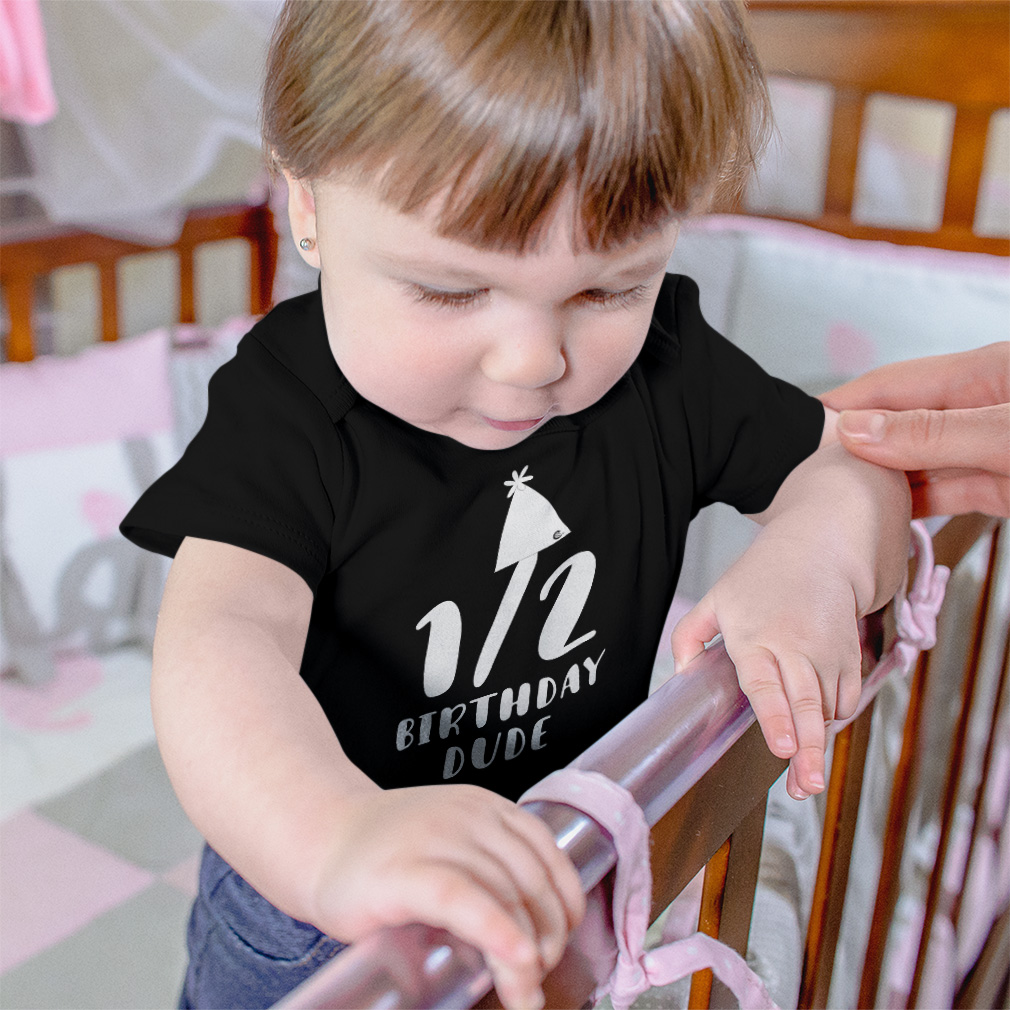 Baby Bodysuit Half Birthday Dude Birthday Hat Style A Boy & Girl Baby Clothes - Picture 4 of 21