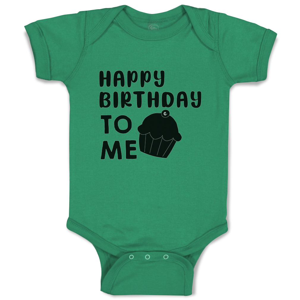 Baby Bodysuit Happy Birthday to Me Cupcake Style A Funny Boy & Girl Baby Clothes - Picture 8 of 21