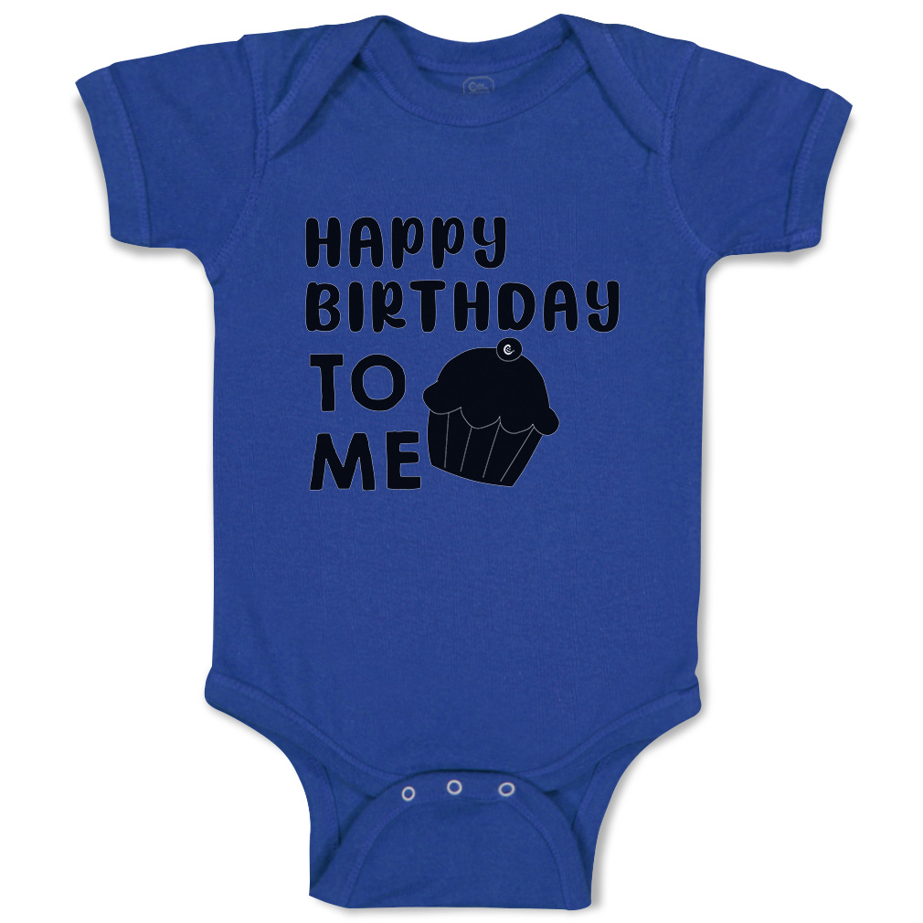 Baby Bodysuit Happy Birthday to Me Cupcake Style A Funny Boy & Girl Baby Clothes - Picture 15 of 21