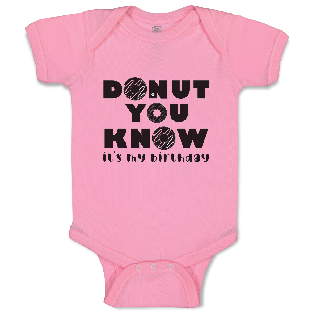 Baby Bodysuit Donut You Know It Is My Birthday Donut Style A Funny Cotton - Picture 16 of 21