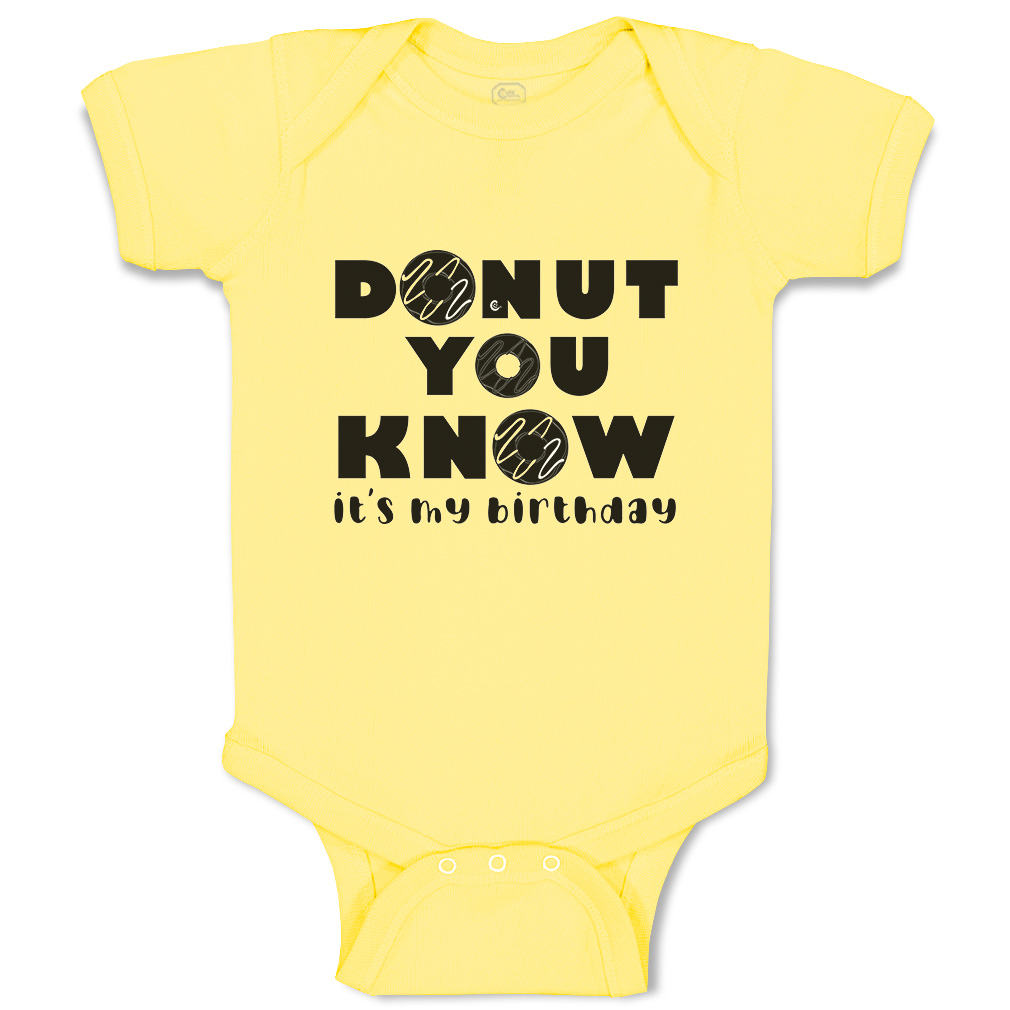 Baby Bodysuit Donut You Know It Is My Birthday Donut Style A Funny Cotton - Picture 18 of 21