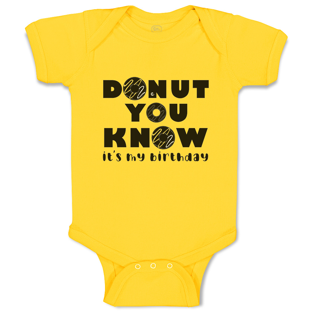 Baby Bodysuit Donut You Know It Is My Birthday Donut Style A Funny Cotton - Picture 19 of 21