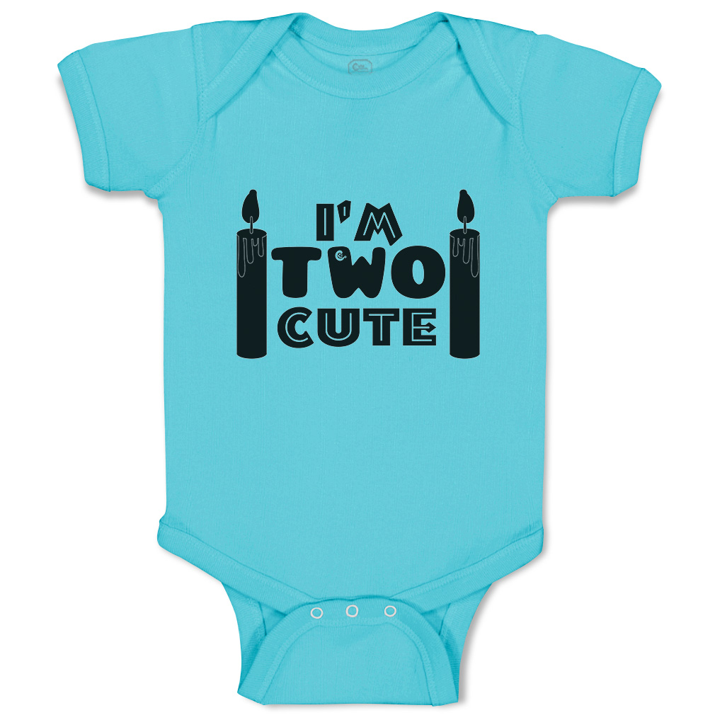 Baby Bodysuit I Am 2 Cute Candles Funny Cotton Boy & Girl Baby Clothes - Picture 21 of 21