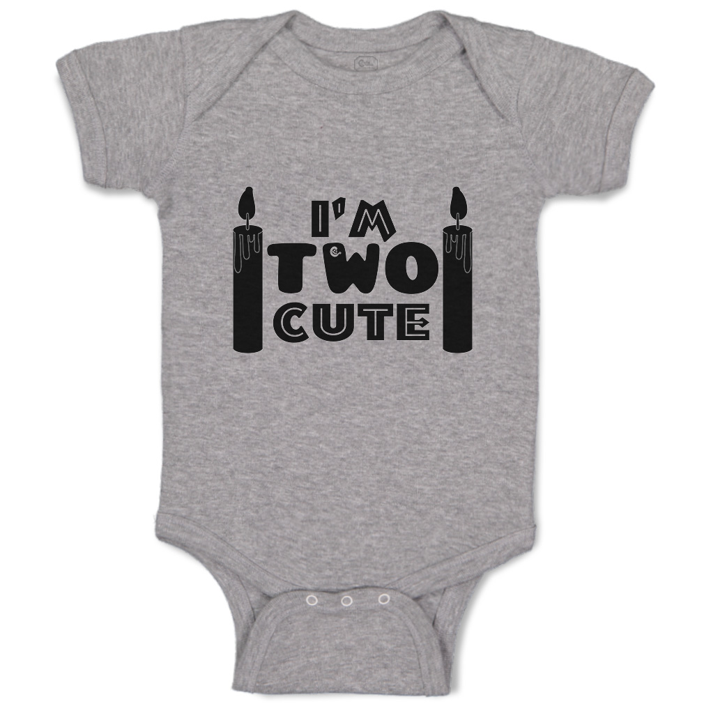Baby Bodysuit I Am 2 Cute Candles Funny Cotton Boy & Girl Baby Clothes - Picture 12 of 21