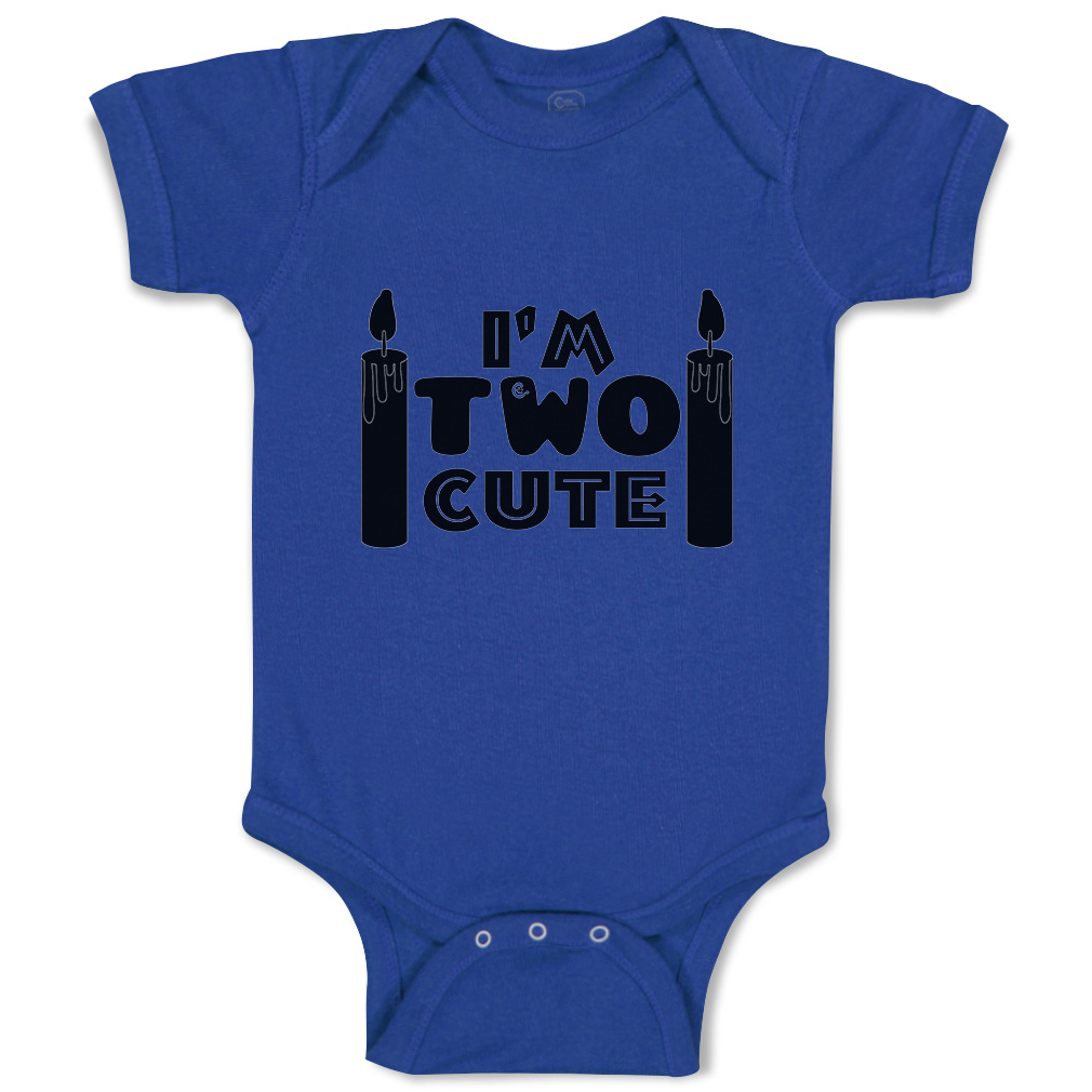Baby Bodysuit I Am 2 Cute Candles Funny Cotton Boy & Girl Baby Clothes - Picture 15 of 21
