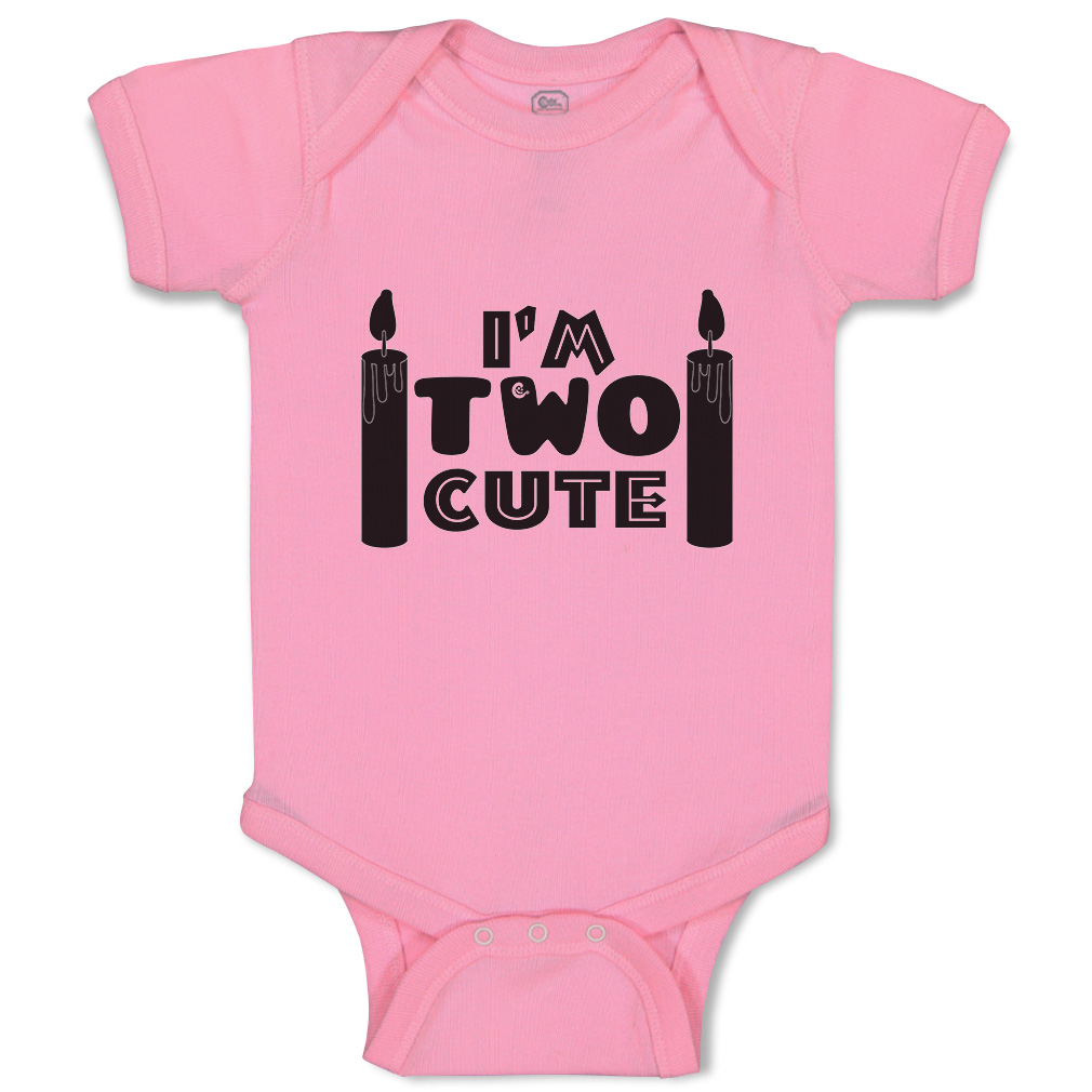 Baby Bodysuit I Am 2 Cute Candles Funny Cotton Boy & Girl Baby Clothes - Picture 16 of 21
