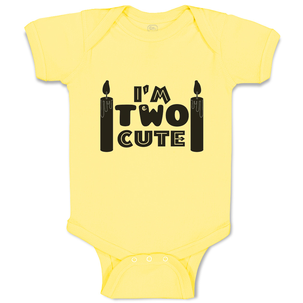 Baby Bodysuit I Am 2 Cute Candles Funny Cotton Boy & Girl Baby Clothes - Picture 18 of 21