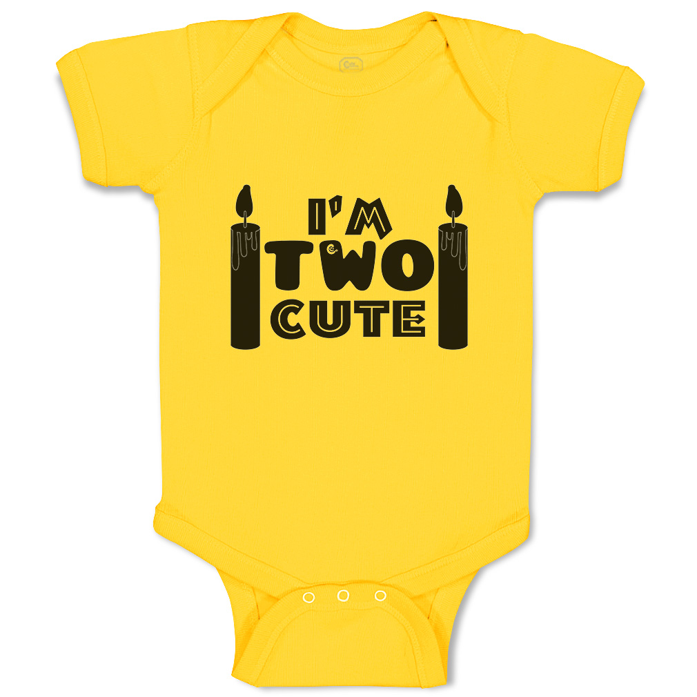 Baby Bodysuit I Am 2 Cute Candles Funny Cotton Boy & Girl Baby Clothes - Picture 19 of 21