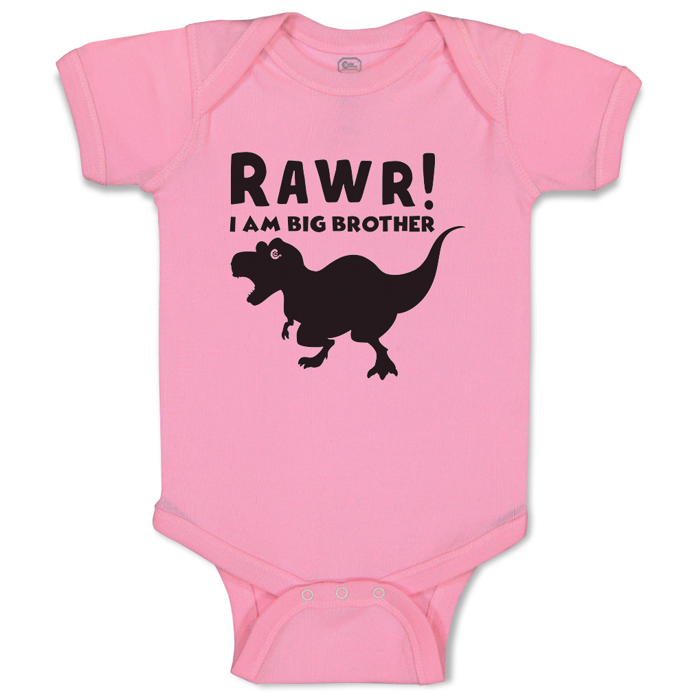 Baby Bodysuit I Am Big Brother Dinosaur Funny Cotton Boy & Girl Baby Clothes - Picture 16 of 21