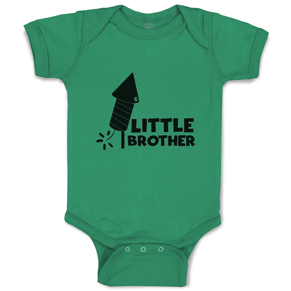 Baby Bodysuit Little Brother Sparkler Funny Cotton Boy & Girl Baby Clothes - Picture 8 of 21