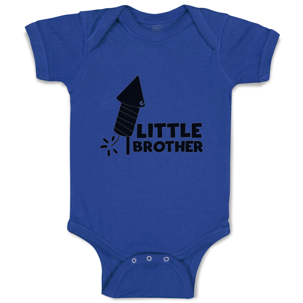 Baby Bodysuit Little Brother Sparkler Funny Cotton Boy & Girl Baby Clothes - Picture 15 of 21