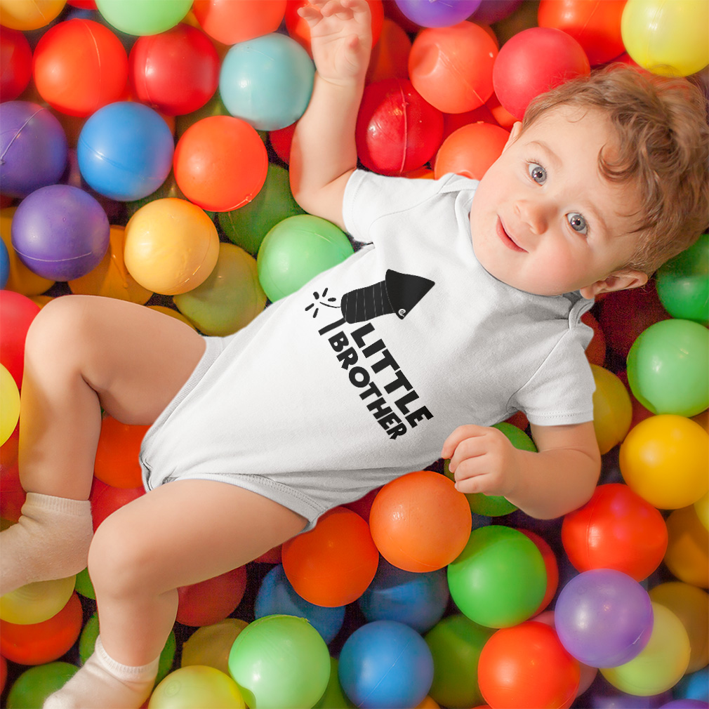 Baby Bodysuit Little Brother Sparkler Funny Cotton Boy & Girl Baby Clothes - Picture 2 of 21