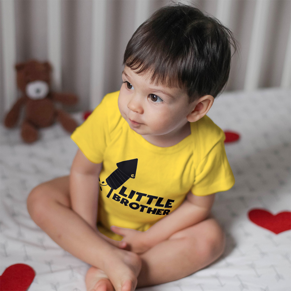 Baby Bodysuit Little Brother Sparkler Funny Cotton Boy & Girl Baby Clothes - Picture 3 of 21