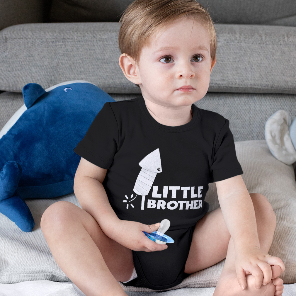 Baby Bodysuit Little Brother Sparkler Funny Cotton Boy & Girl Baby Clothes - Picture 4 of 21