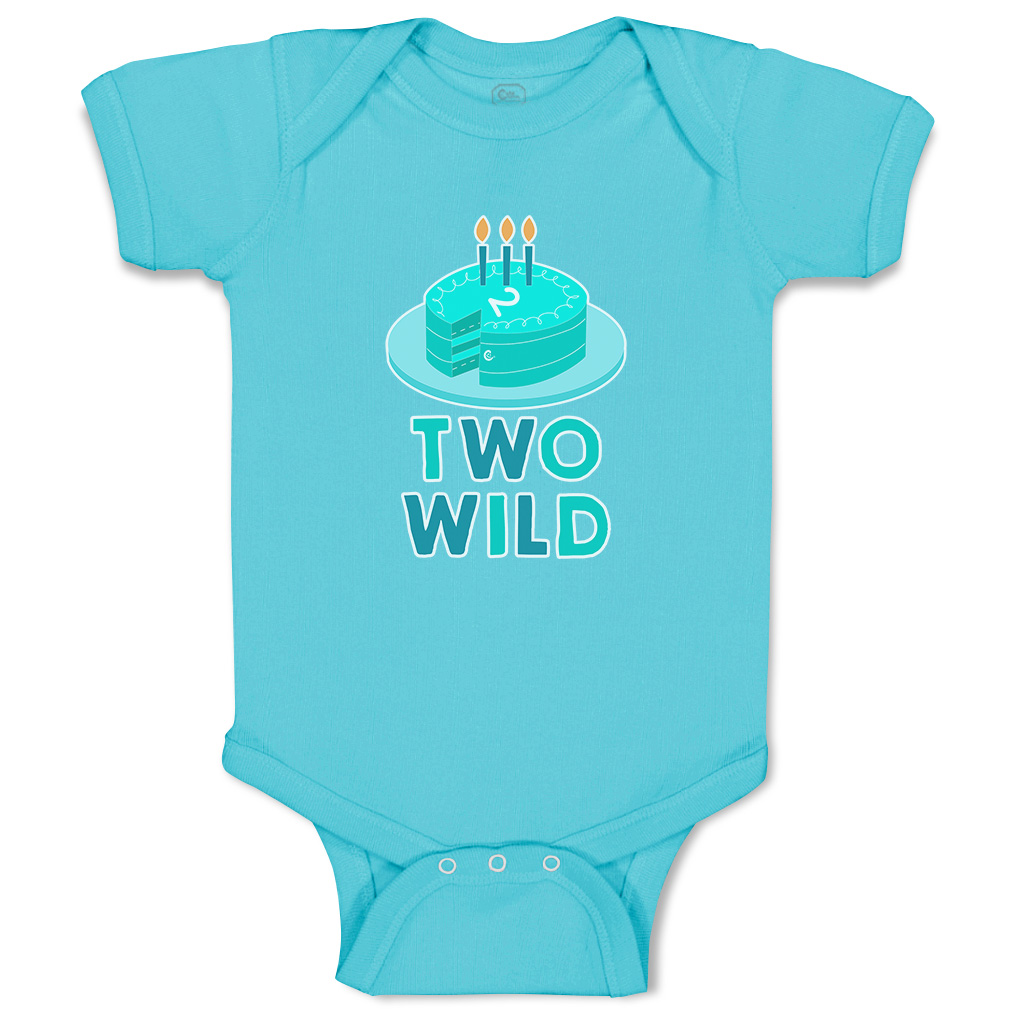 Baby Bodysuit 2 Wild Cake Candle Funny Cotton Boy & Girl Baby Clothes - Picture 21 of 21