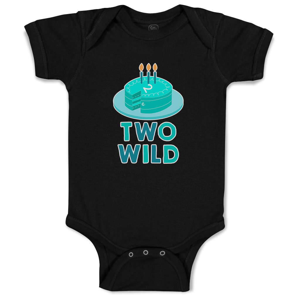 Baby Bodysuit 2 Wild Cake Candle Funny Cotton Boy & Girl Baby Clothes - Picture 5 of 21