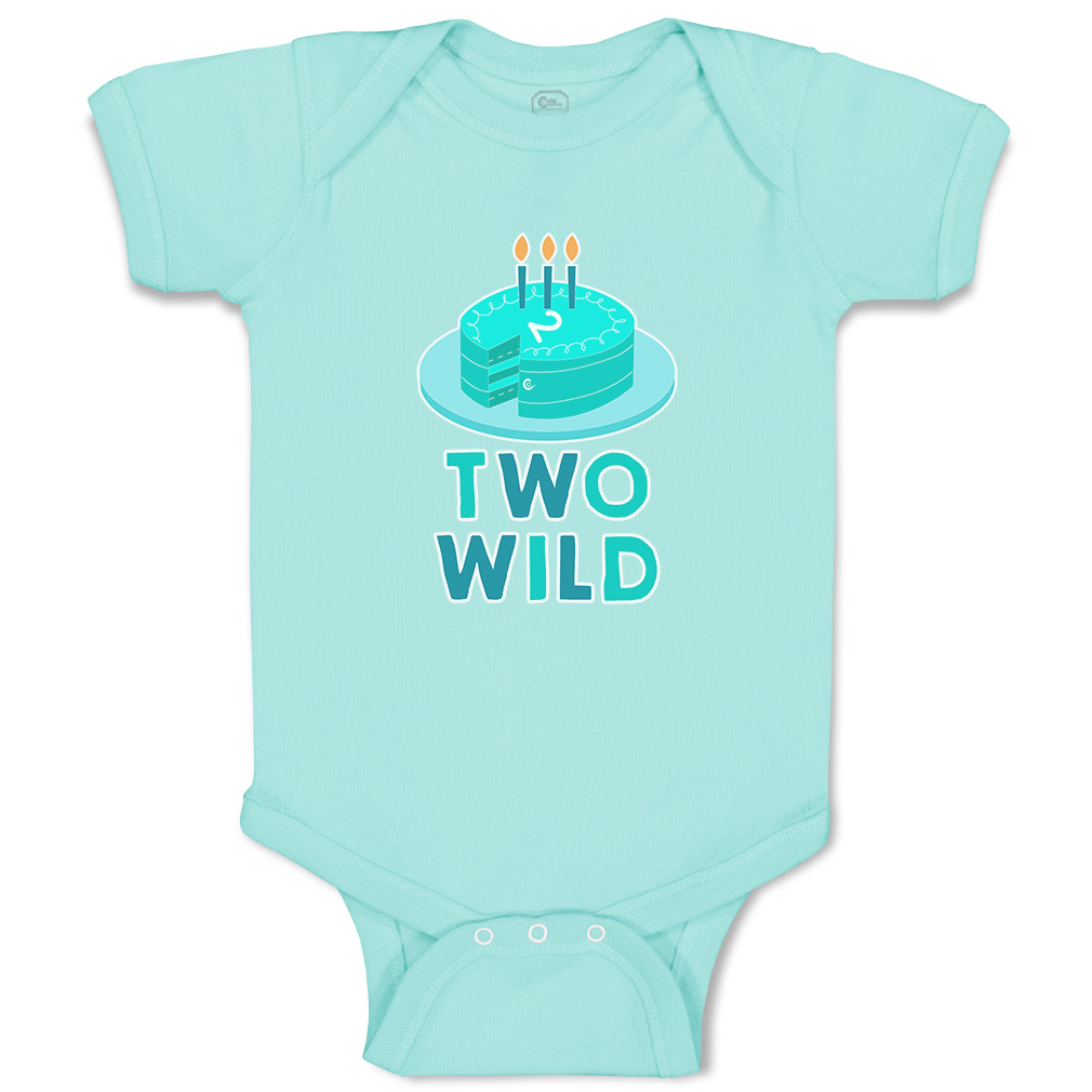 Baby Bodysuit 2 Wild Cake Candle Funny Cotton Boy & Girl Baby Clothes - Picture 20 of 21