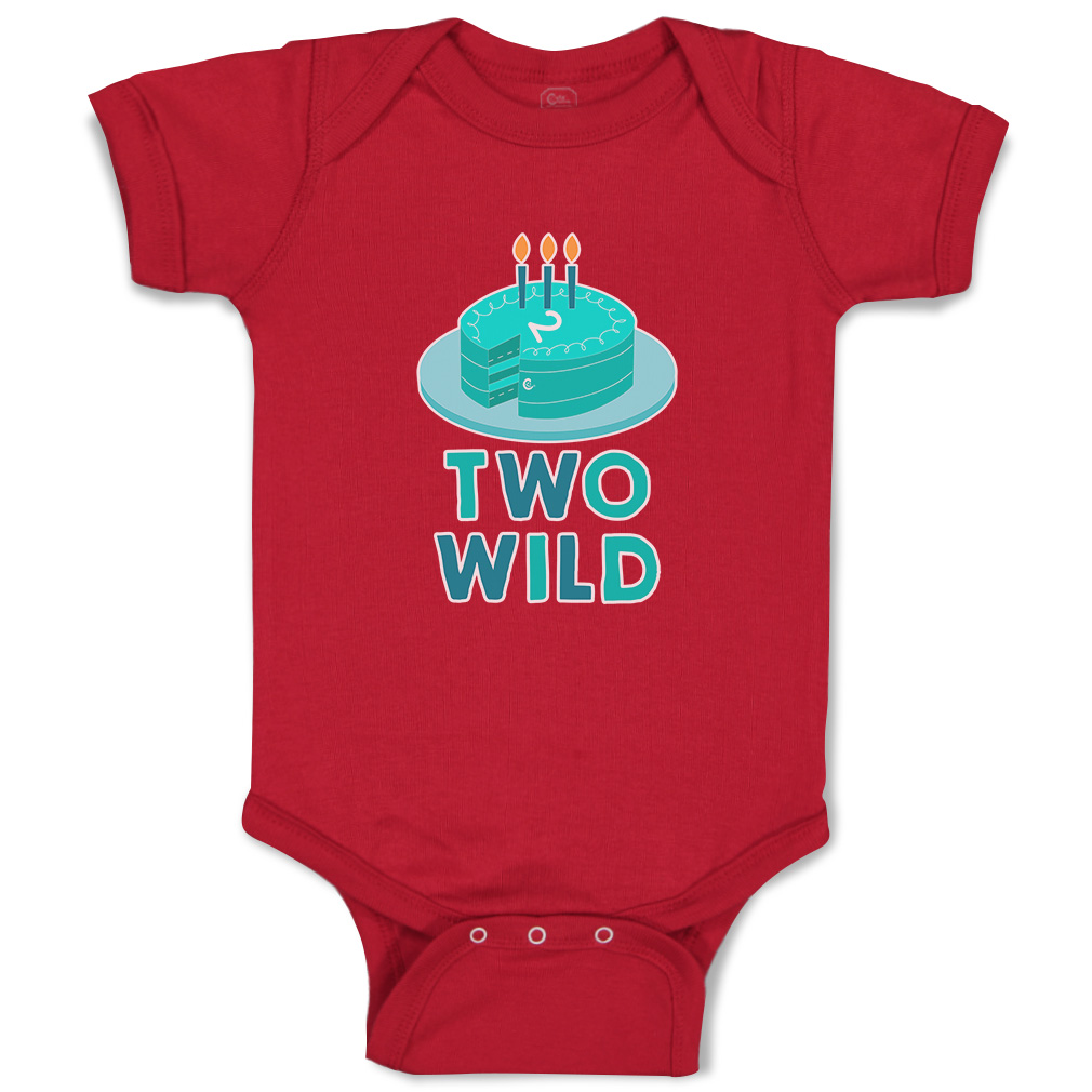 Baby Bodysuit 2 Wild Cake Candle Funny Cotton Boy & Girl Baby Clothes - Picture 6 of 21