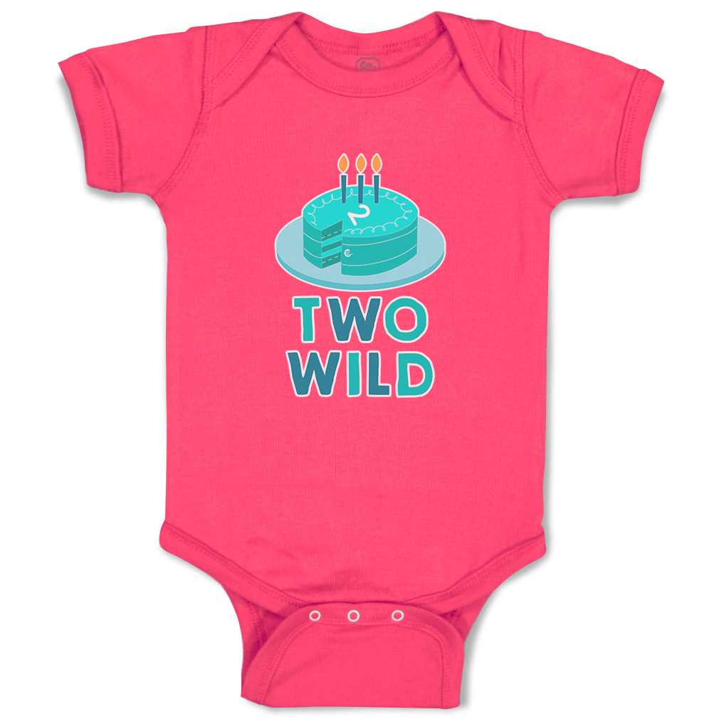 Baby Bodysuit 2 Wild Cake Candle Funny Cotton Boy & Girl Baby Clothes - Picture 7 of 21