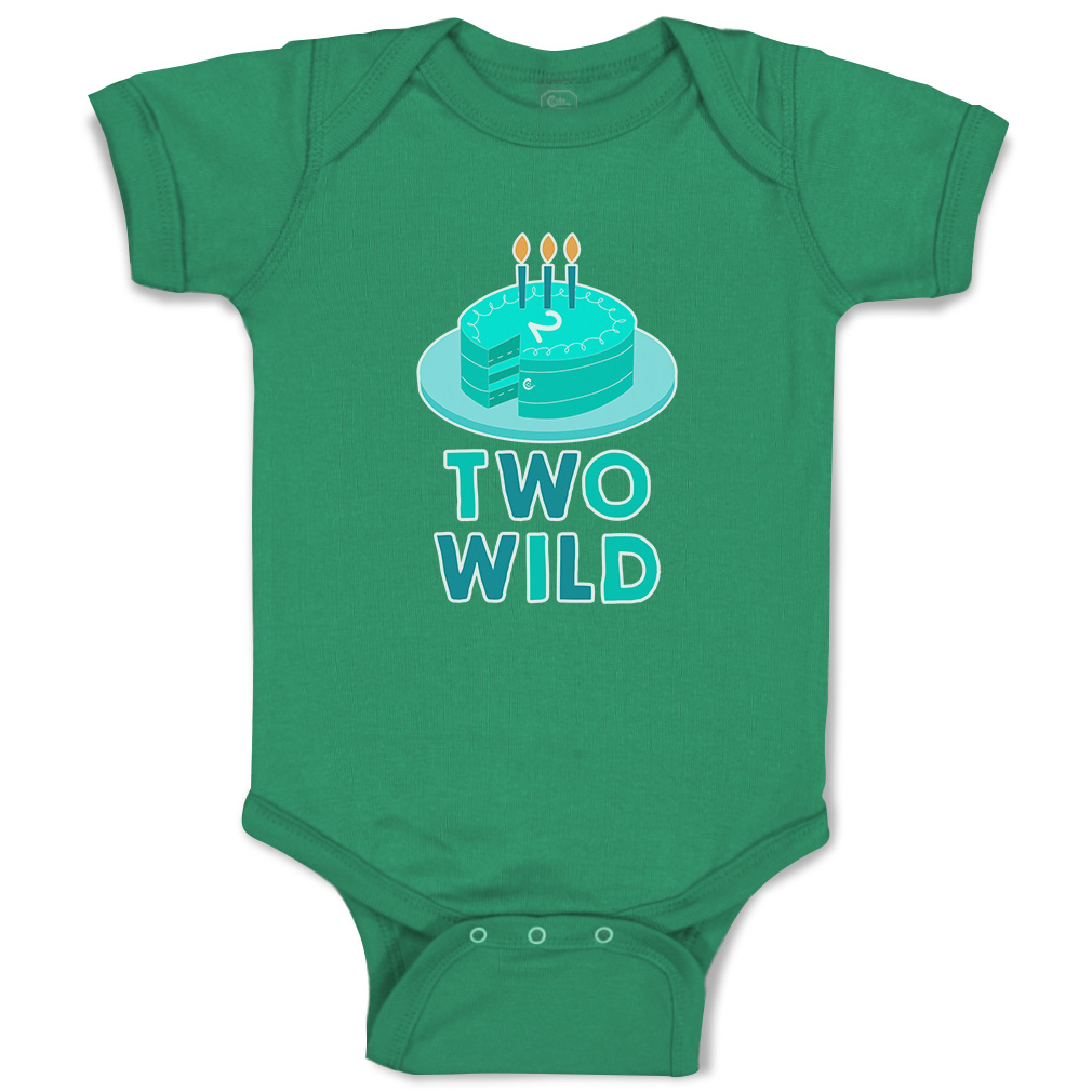Baby Bodysuit 2 Wild Cake Candle Funny Cotton Boy & Girl Baby Clothes - Picture 8 of 21