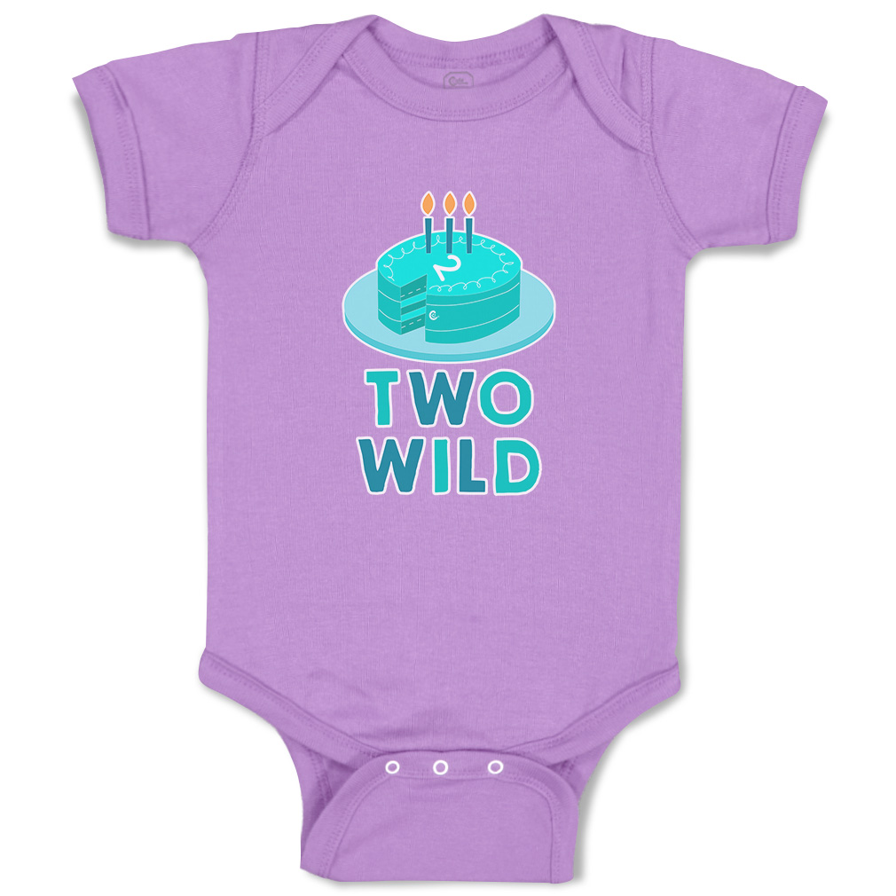 Baby Bodysuit 2 Wild Cake Candle Funny Cotton Boy & Girl Baby Clothes - Picture 9 of 21