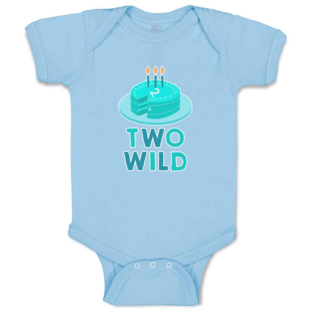 Baby Bodysuit 2 Wild Cake Candle Funny Cotton Boy & Girl Baby Clothes - Picture 10 of 21