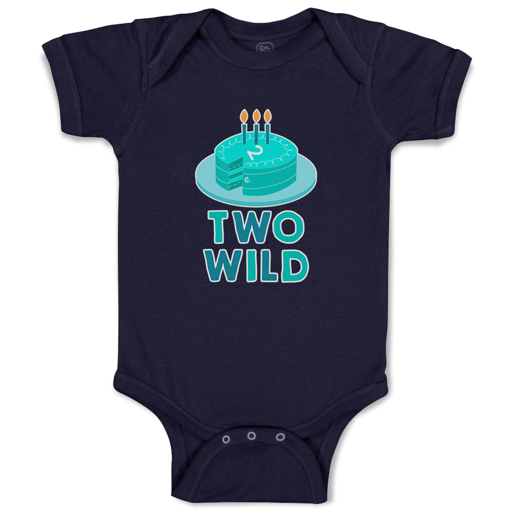 Baby Bodysuit 2 Wild Cake Candle Funny Cotton Boy & Girl Baby Clothes - Picture 11 of 21