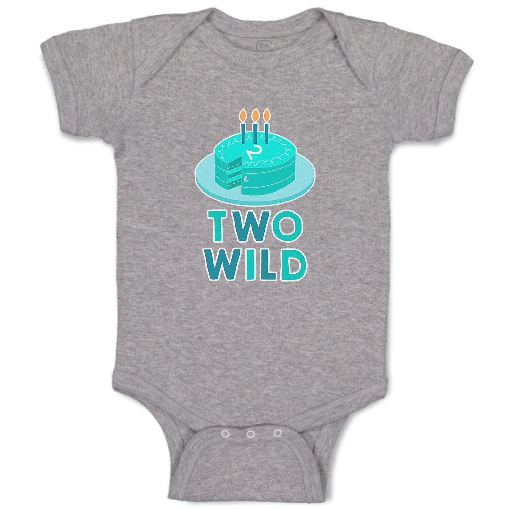 Baby Bodysuit 2 Wild Cake Candle Funny Cotton Boy & Girl Baby Clothes - Picture 12 of 21