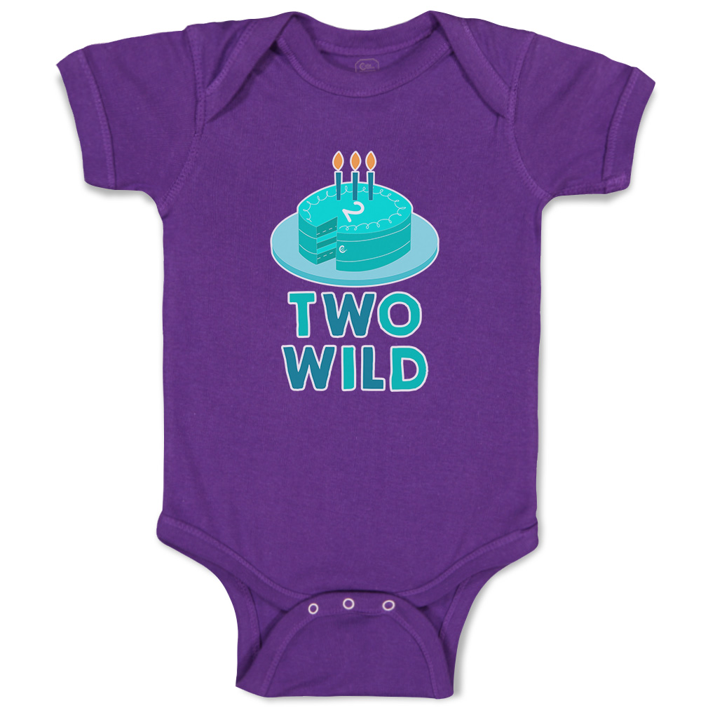 Baby Bodysuit 2 Wild Cake Candle Funny Cotton Boy & Girl Baby Clothes - Picture 13 of 21