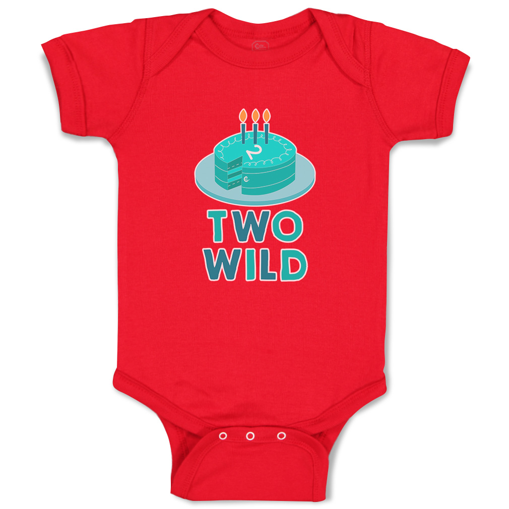 Baby Bodysuit 2 Wild Cake Candle Funny Cotton Boy & Girl Baby Clothes - Picture 14 of 21