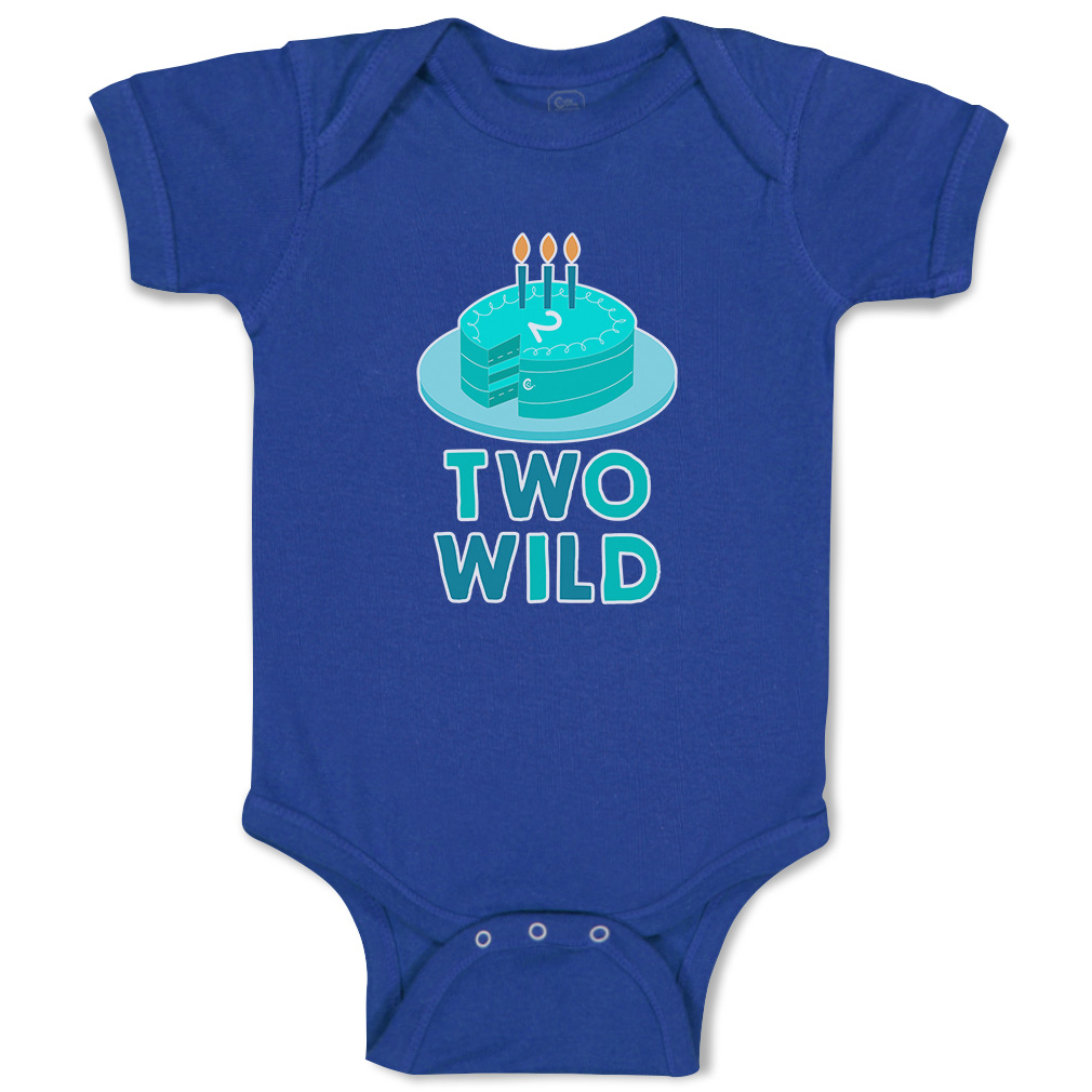 Baby Bodysuit 2 Wild Cake Candle Funny Cotton Boy & Girl Baby Clothes - Picture 15 of 21