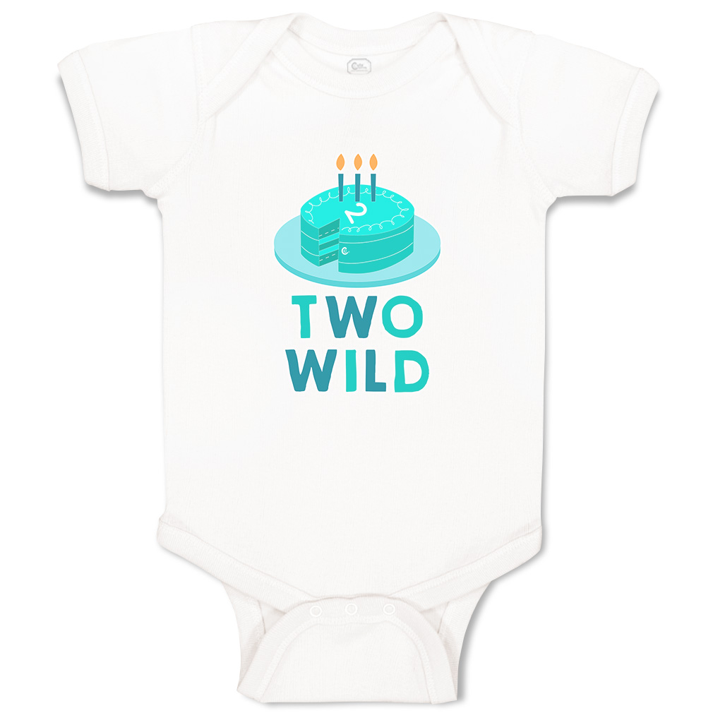 Baby Bodysuit 2 Wild Cake Candle Funny Cotton Boy & Girl Baby Clothes - Picture 17 of 21