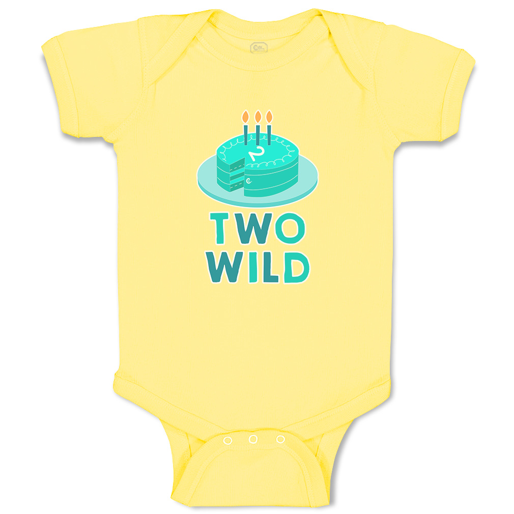 Baby Bodysuit 2 Wild Cake Candle Funny Cotton Boy & Girl Baby Clothes - Picture 18 of 21