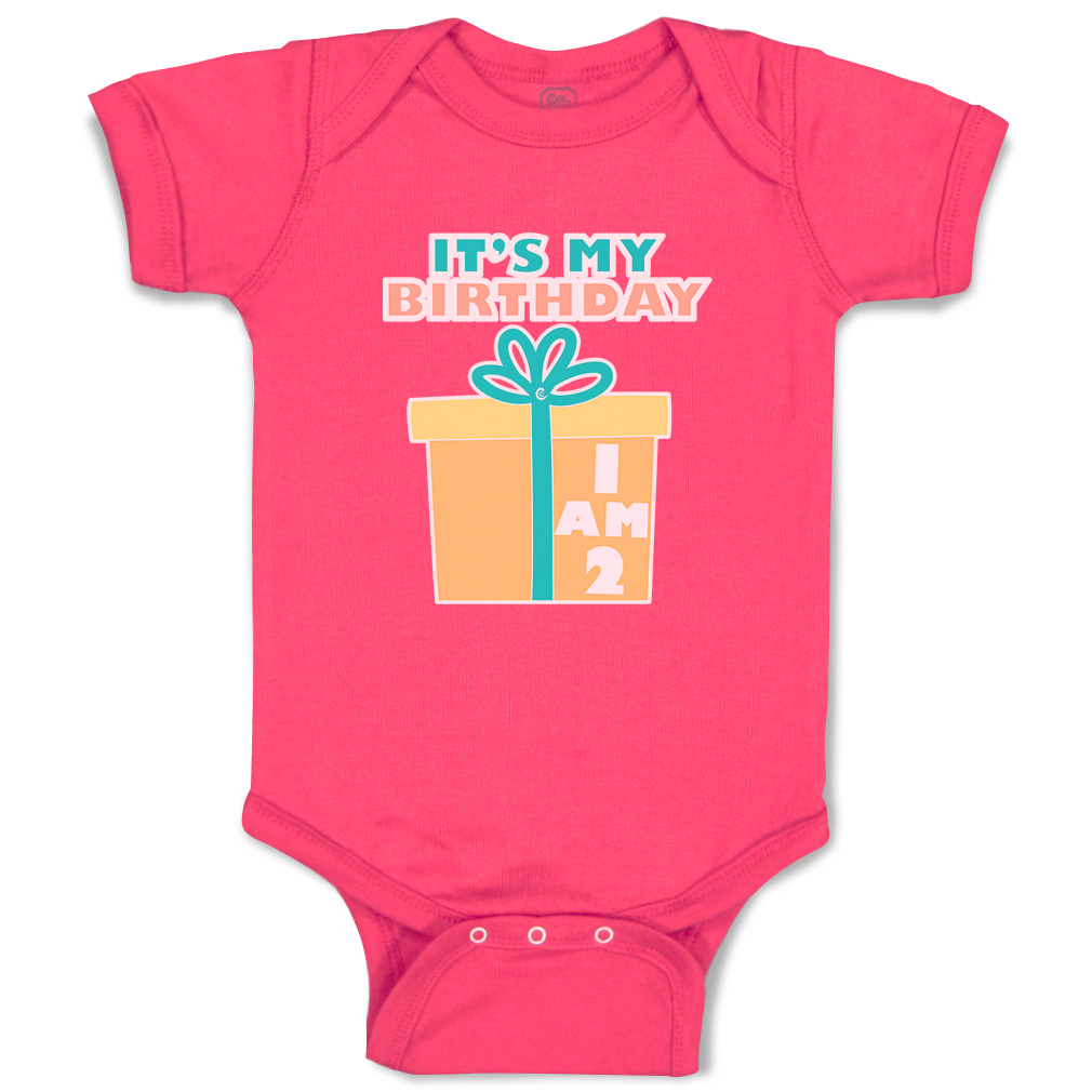 Baby Bodysuit It Is My Birthday I Am 2 Gifts Cotton Boy & Girl Baby Clothes - Picture 7 of 21