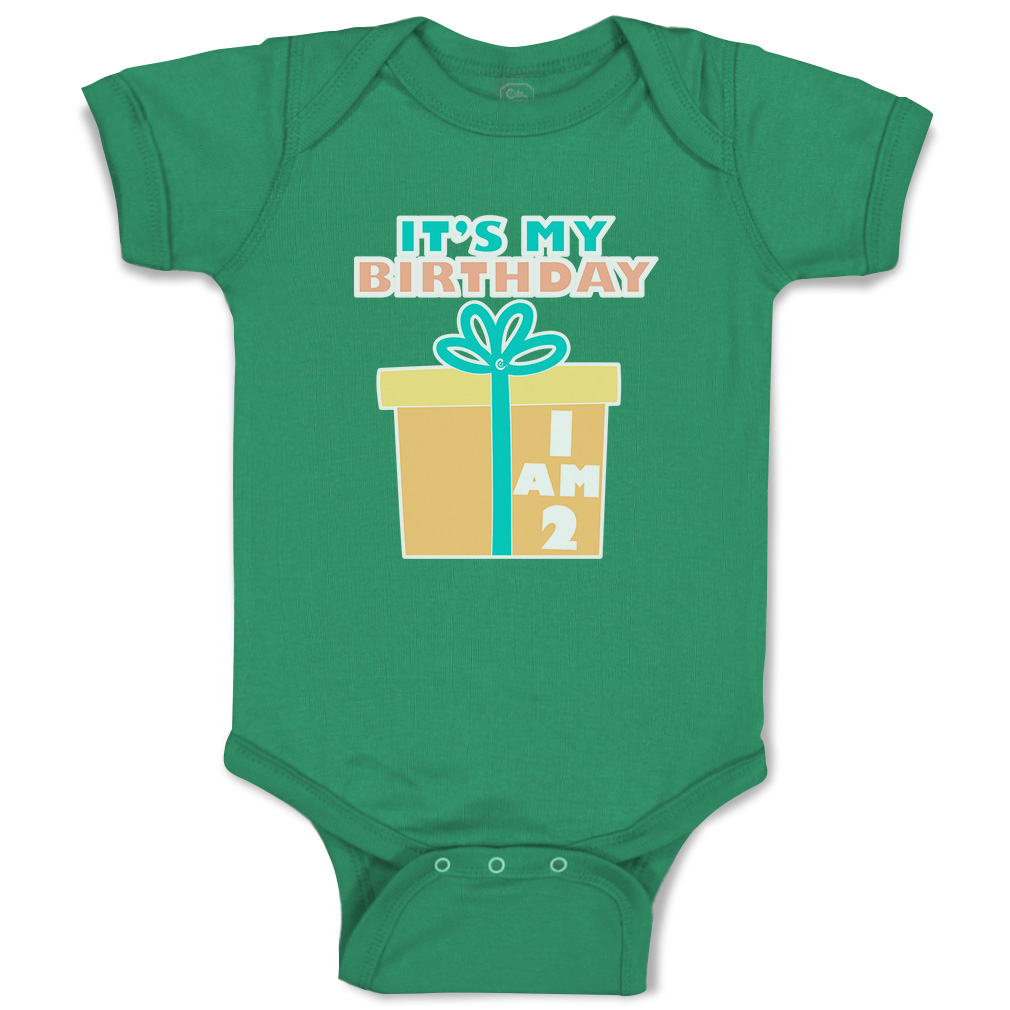 Baby Bodysuit It Is My Birthday I Am 2 Gifts Cotton Boy & Girl Baby Clothes - Picture 8 of 21
