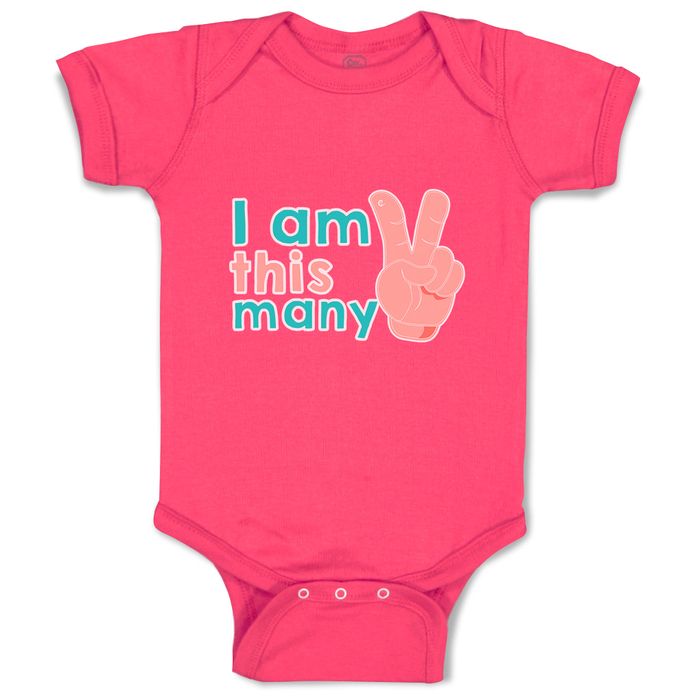 Baby Bodysuit I Am This Many Handprint Funny Cotton Boy & Girl Baby Clothes - Picture 7 of 21