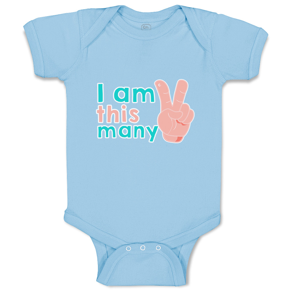 Baby Bodysuit I Am This Many Handprint Funny Cotton Boy & Girl Baby Clothes - Picture 10 of 21