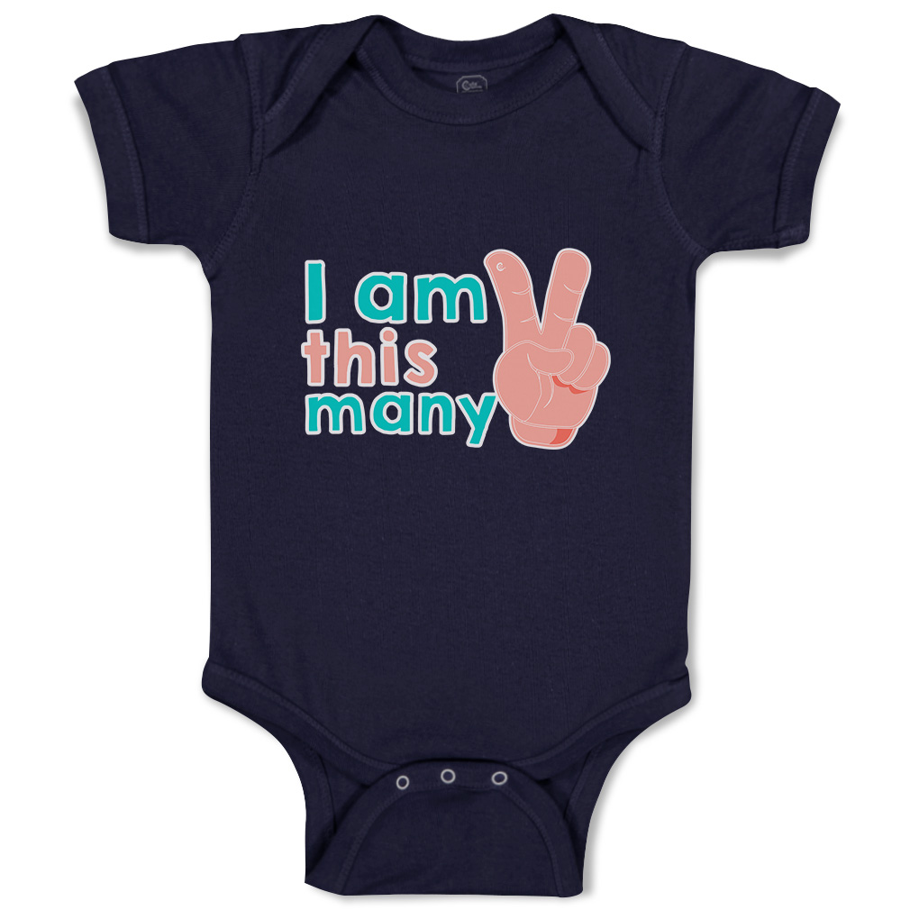 Baby Bodysuit I Am This Many Handprint Funny Cotton Boy & Girl Baby Clothes - Picture 11 of 21