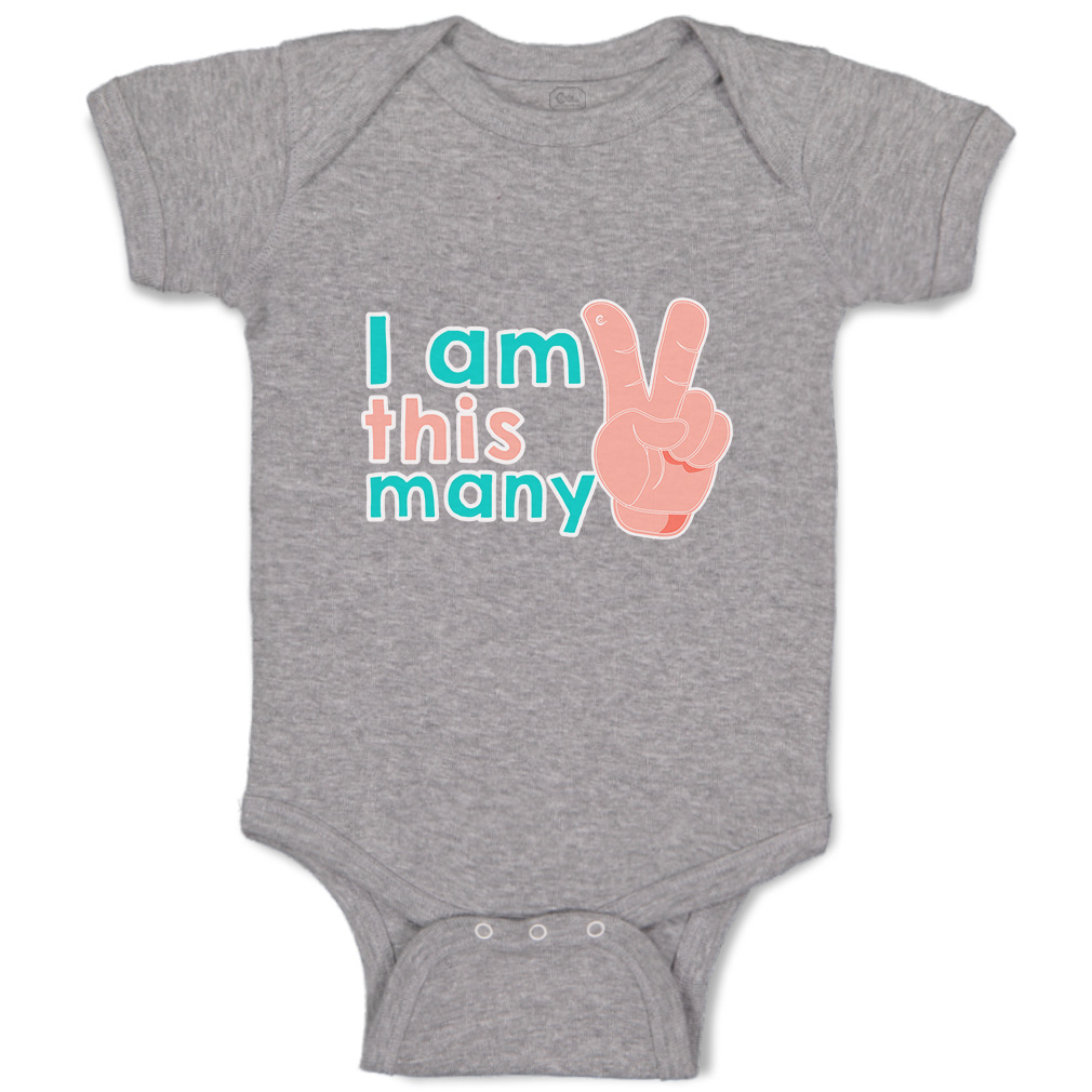 Baby Bodysuit I Am This Many Handprint Funny Cotton Boy & Girl Baby Clothes - Picture 12 of 21