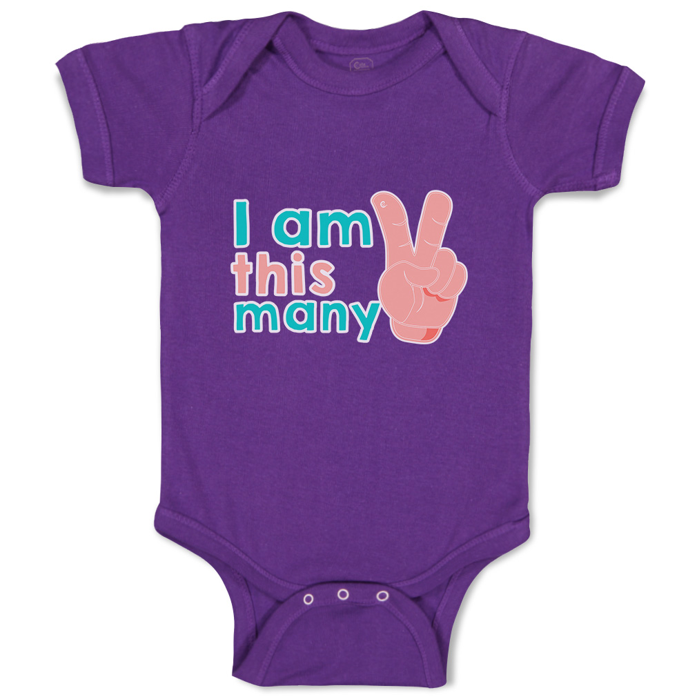 Baby Bodysuit I Am This Many Handprint Funny Cotton Boy & Girl Baby Clothes - Picture 13 of 21
