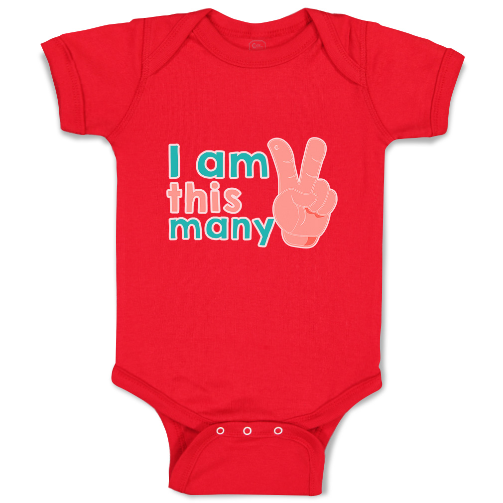 Baby Bodysuit I Am This Many Handprint Funny Cotton Boy & Girl Baby Clothes - Picture 14 of 21