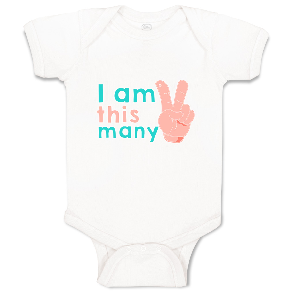 Baby Bodysuit I Am This Many Handprint Funny Cotton Boy & Girl Baby Clothes - Picture 17 of 21