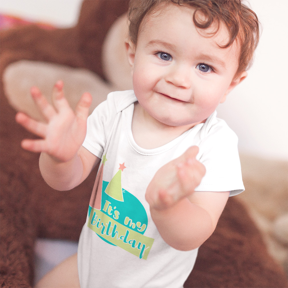 Baby Bodysuit It Is My Birthday Hat Star Funny Cotton Boy & Girl Baby Clothes - Picture 2 of 21