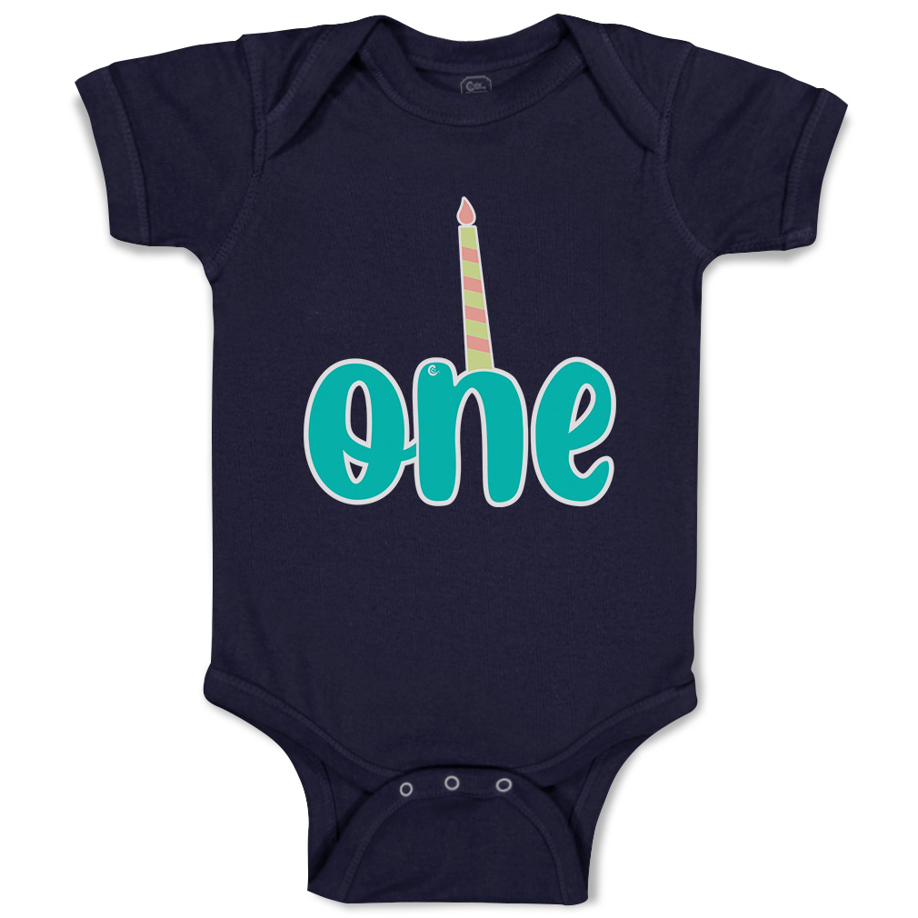 Baby Bodysuit 1 Candles First Birthday Funny Cotton Boy & Girl Baby Clothes - Picture 11 of 21