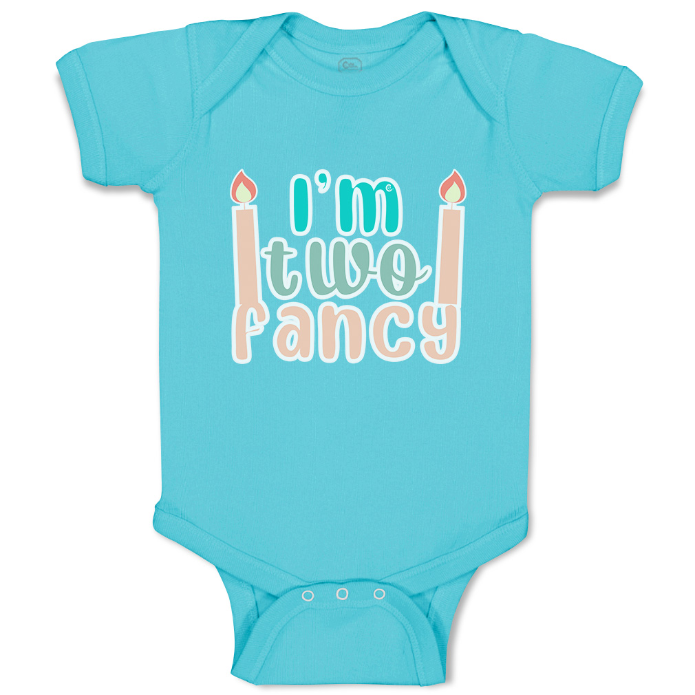 Baby Bodysuit I Am 2 Fancy Candles Funny Cotton Boy & Girl Baby Clothes - Picture 21 of 21