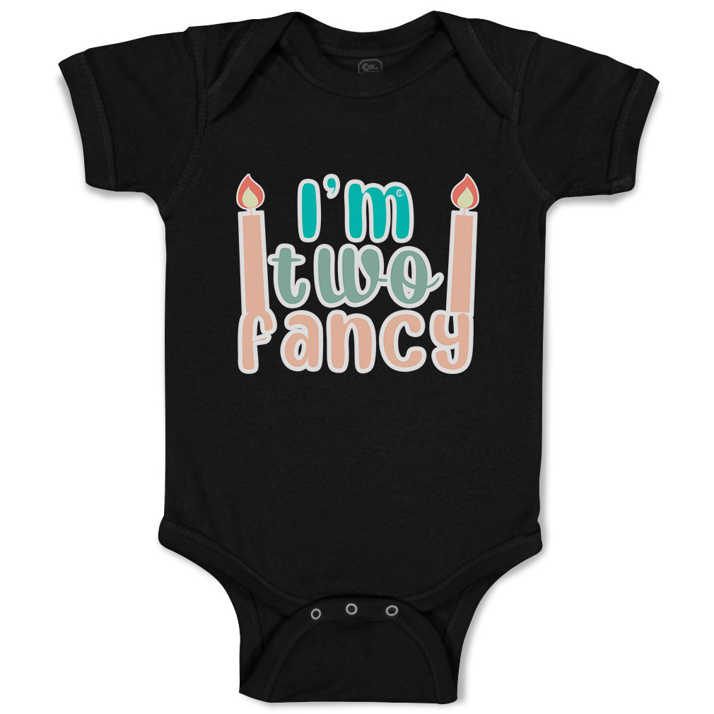 Baby Bodysuit I Am 2 Fancy Candles Funny Cotton Boy & Girl Baby Clothes - Picture 5 of 21