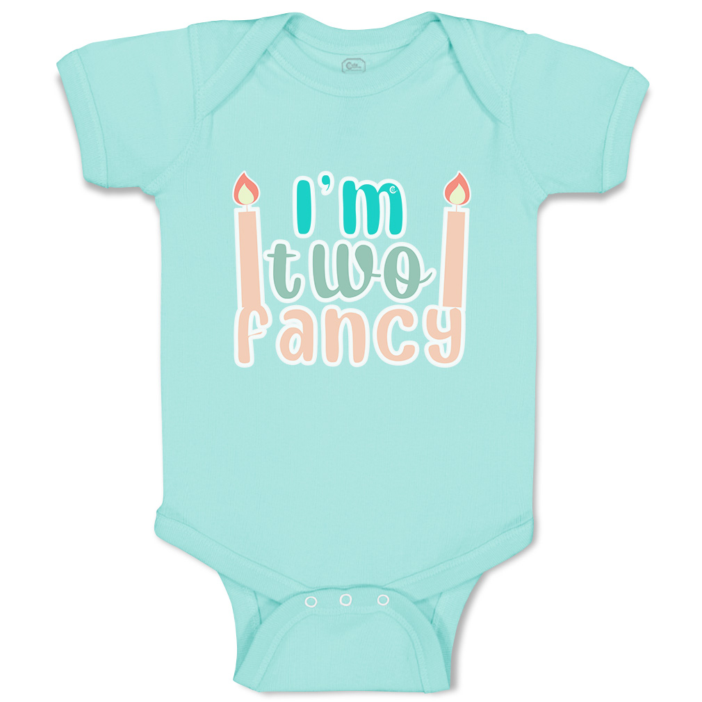 Baby Bodysuit I Am 2 Fancy Candles Funny Cotton Boy & Girl Baby Clothes - Picture 20 of 21